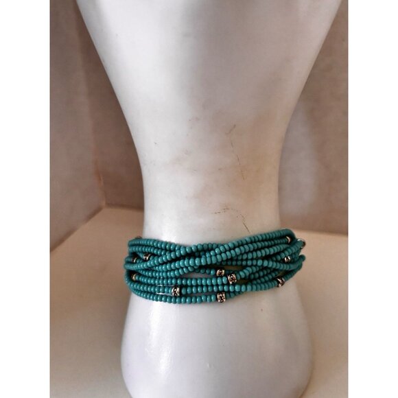 Brighton BOHO ROOT LARIAT Turquoise Bead Bracelet & Matching Earrings. - Picture 9 of 10